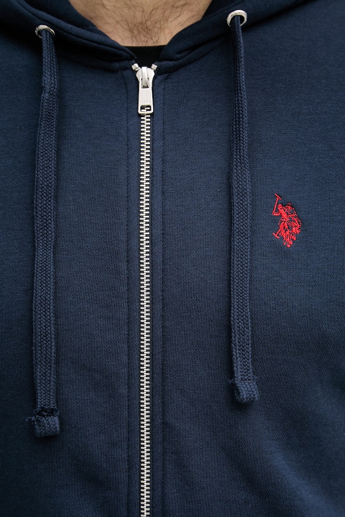 U.S. Polo Assn. bluza rozpinana męska z bawełną DHM LB MUP4413 granatowy
