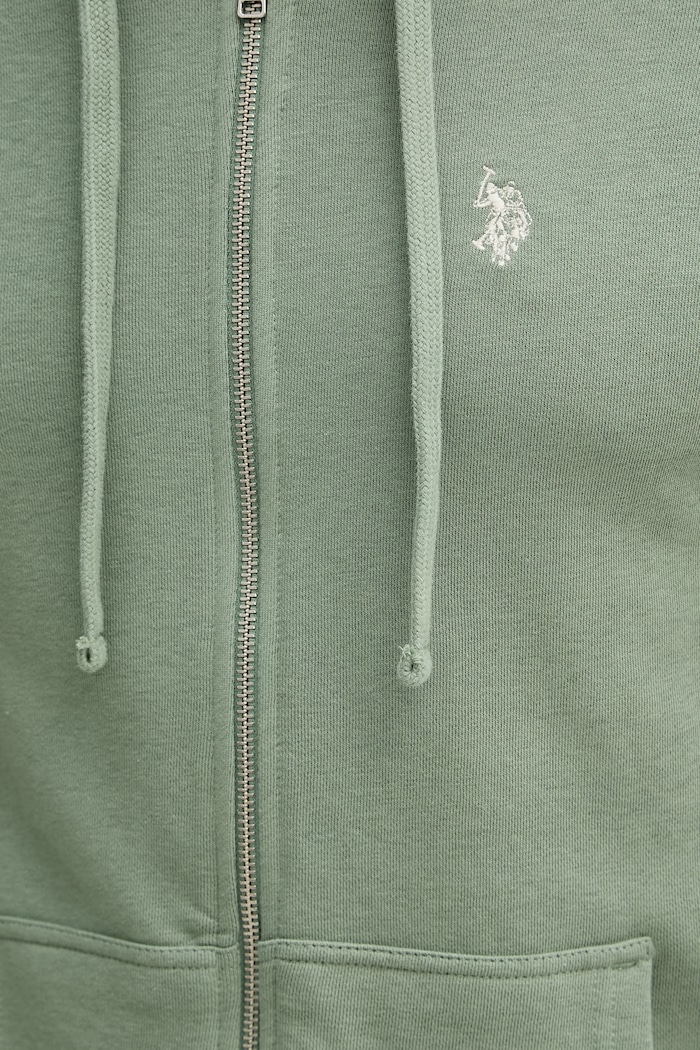 U.S. Polo Assn. bluza rozpinana męska z bawełną DHM LB MUP4413 zielony