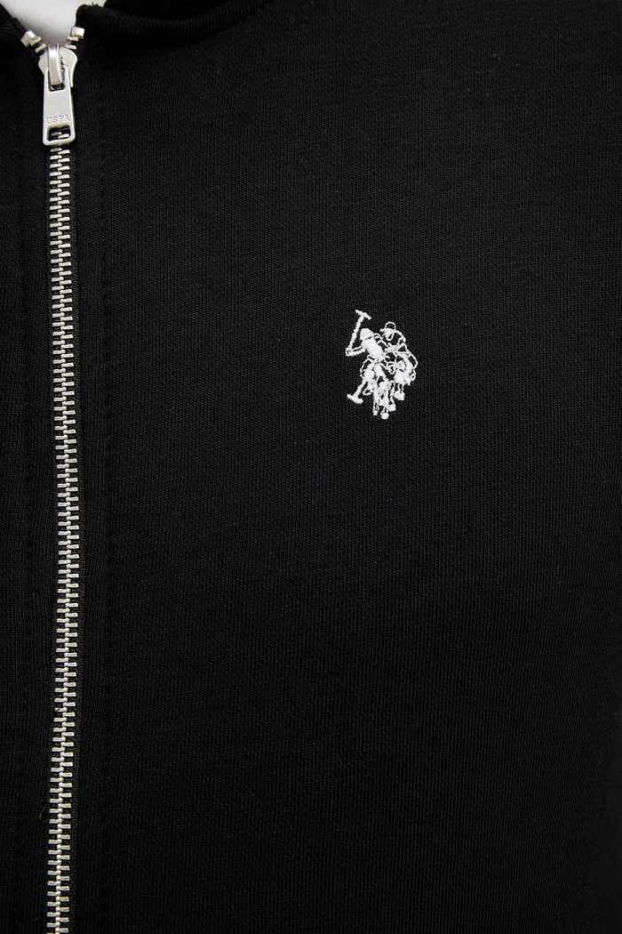 U.S. Polo Assn. bluza rozpinana męska z bawełną DHM LB MUP4413 czarny