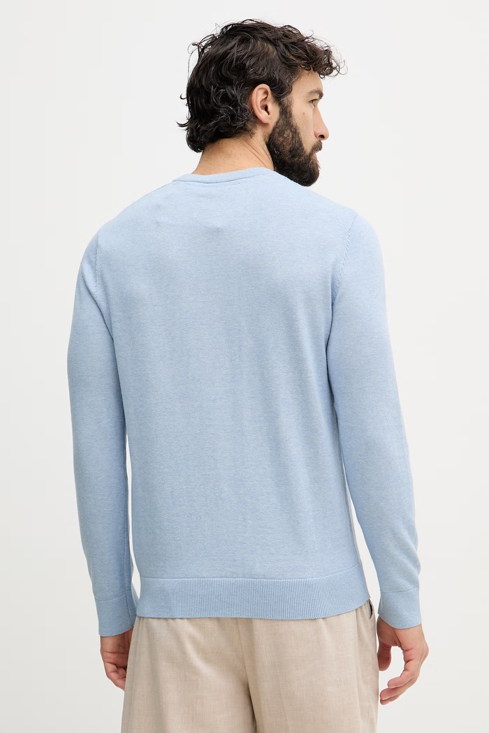 Ρούχα U.S. Polo Assn. πουλόβερ ανδρικό βαμβακερό DHM KNIT MUP4551 μπλε