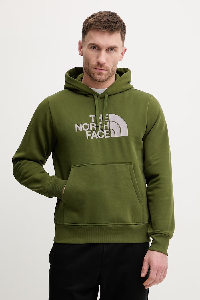 Mikina The North Face Drew Peak s kapucňou zelená NF0A89EMMVI1