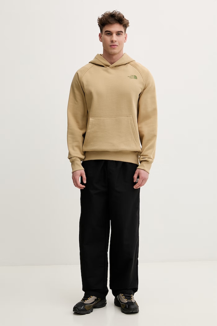 The North Face mikina s kapucňou pánska bavlnená Raglan NF0A89F9LK51 béžová SS26