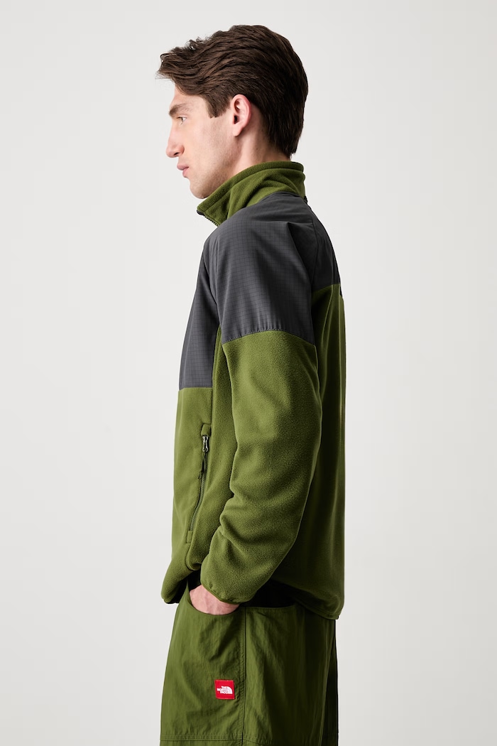 The North Face Glacier Heavyweight rozepínací mikina fleecová pánská NF0A89JGM6D1 zelená SS26