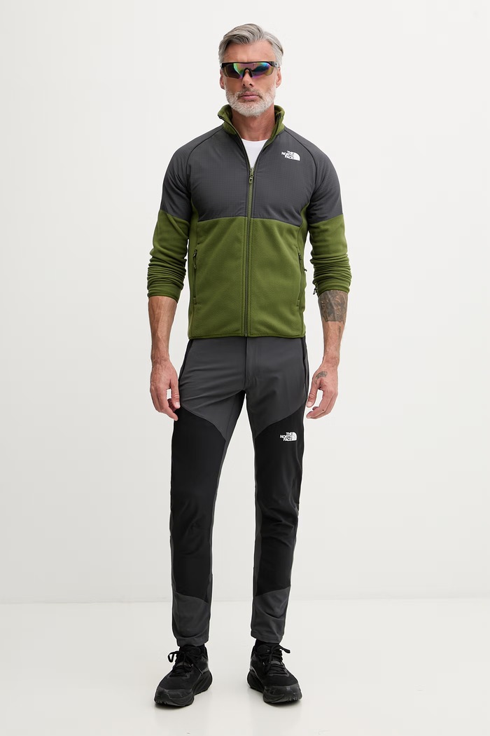 The North Face hanorac cu fermoar pentru bărbați polar Glacier Heavyweight NF0A89JGM6D1 verde SS26