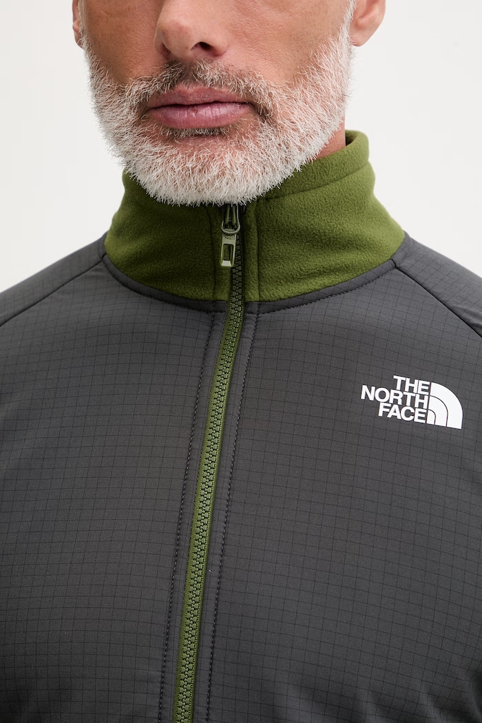 The North Face hanorac cu fermoar pentru bărbați polar Glacier Heavyweight NF0A89JGM6D1 verde