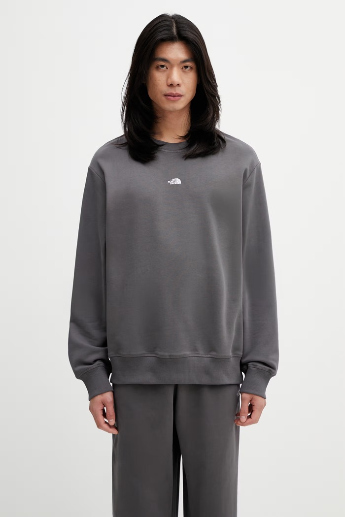 The North Face Essential Light μπλούζα βαμβακερή ανδρική γκρί NF0A8GQCRHI1