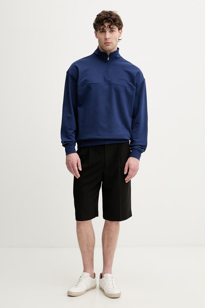 Tommy Hilfiger mikina pánska s bavlnou UM0UM03909 tmavomodrá SS26
