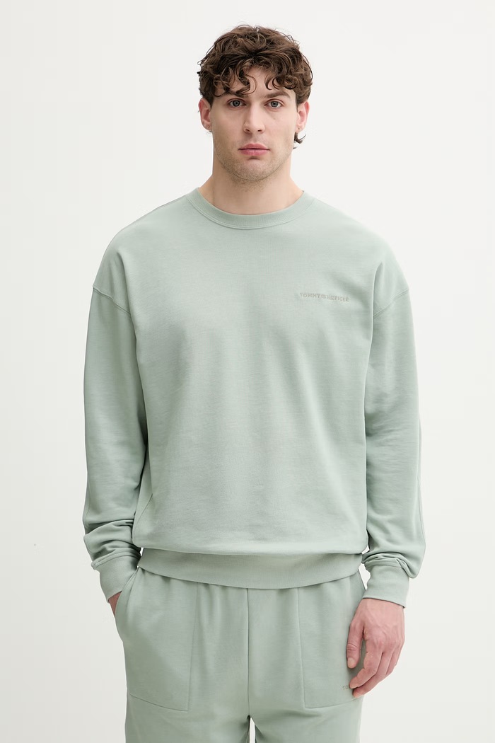 Tommy Hilfiger mikina pánska zelená UM0UM03910