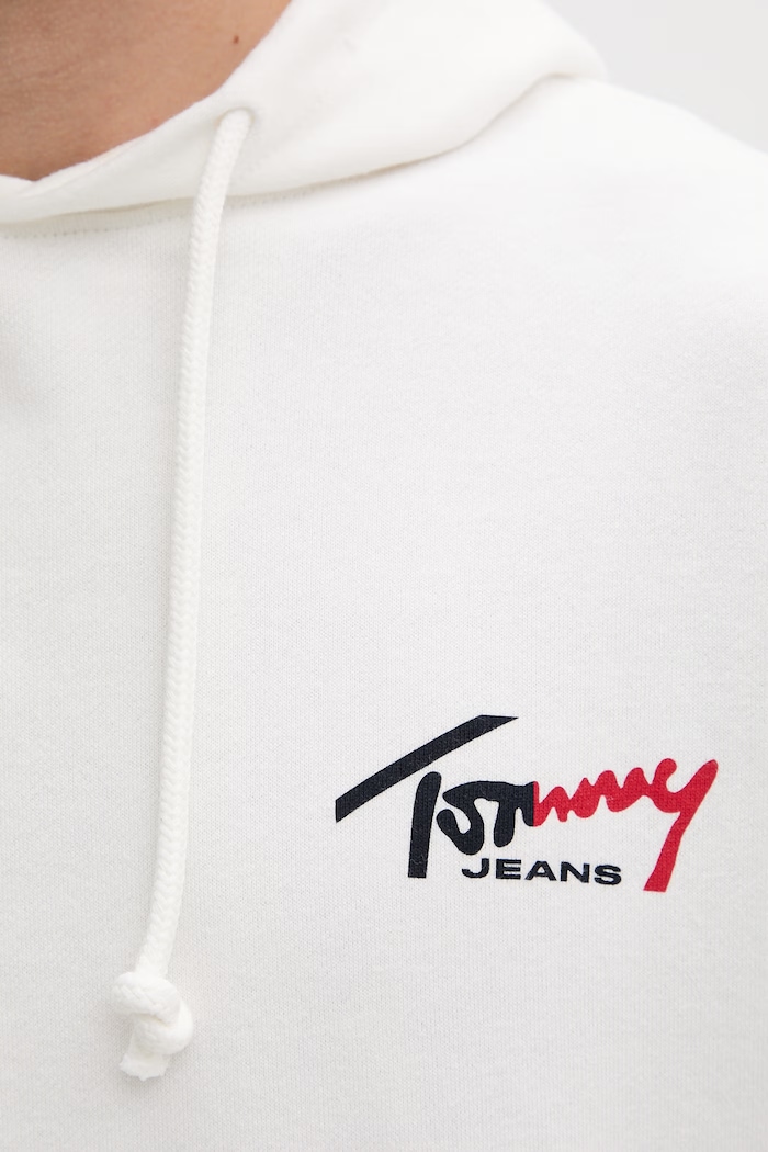 Tommy Jeans hanorac cu glugă bărbați bumbac DM0DM22680 bej