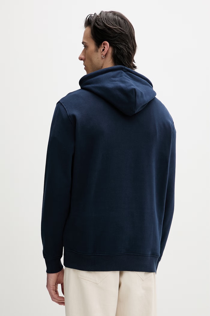 Ρούχα Tommy Jeans μπλούζα με κουκούλα Ανδρική βαμβακερή DM0DM22680 σκούρο μπλε