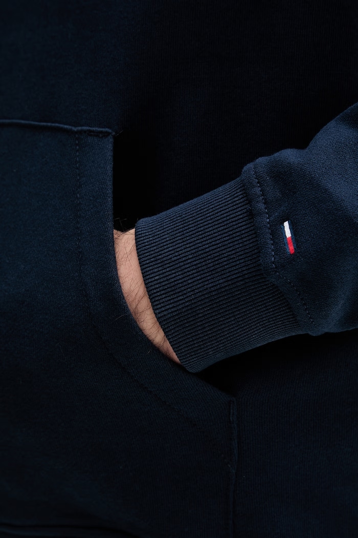 Tommy Jeans μπλούζα με κουκούλα Ανδρική βαμβακερή DM0DM22680 σκούρο μπλε