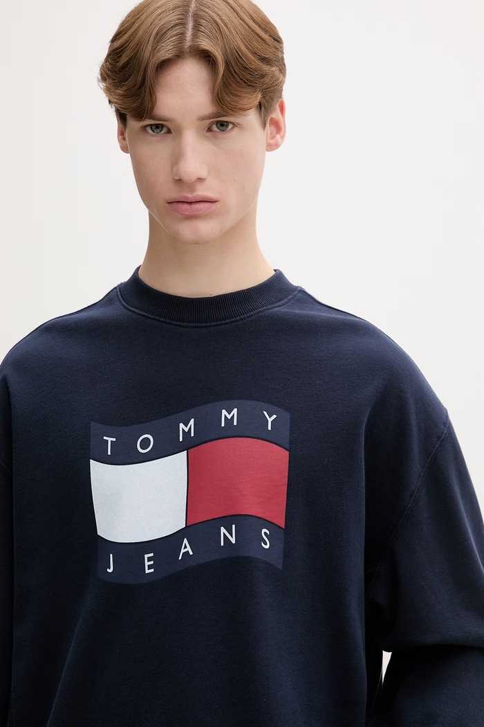 Tommy Jeans bluza męska bawełniana granatowy DM0DM22689