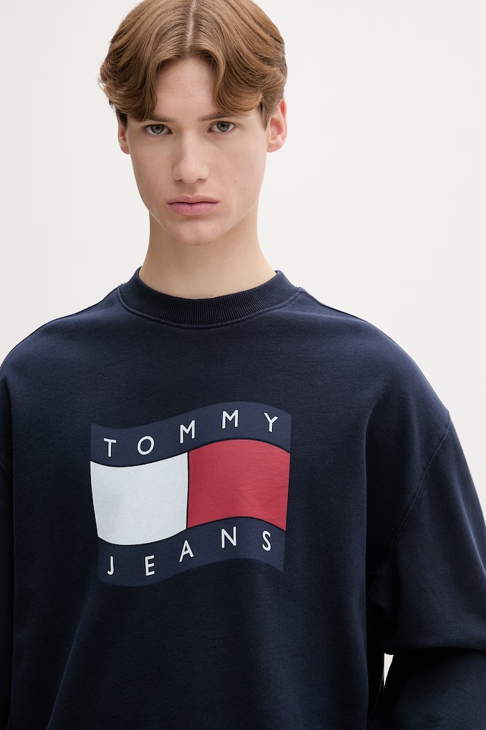 Tommy Jeans bluza męska bawełniana granatowy DM0DM22689