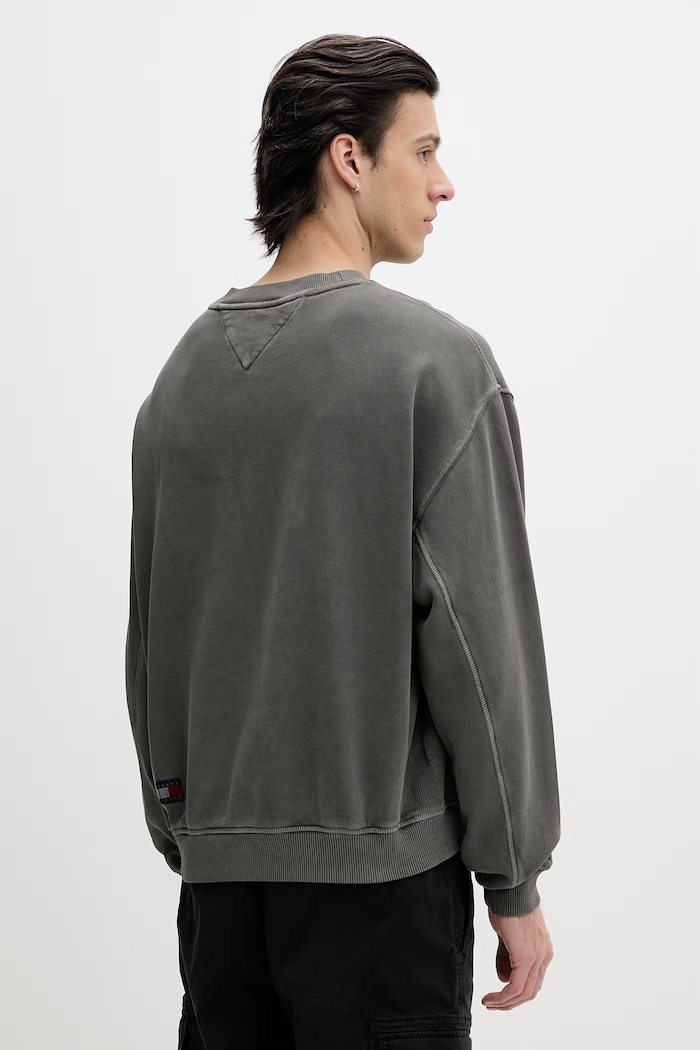 Oblečenie Tommy Jeans mikina pánska s bavlnou DM0DM22714 sivá