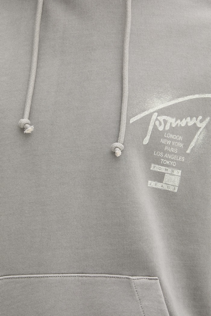 Tommy Jeans hanorac cu glugă bărbătesc din bumbac DM0DM22840 gri