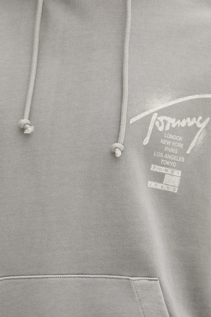 Tommy Jeans hanorac cu glugă bărbătesc din bumbac DM0DM22840 gri