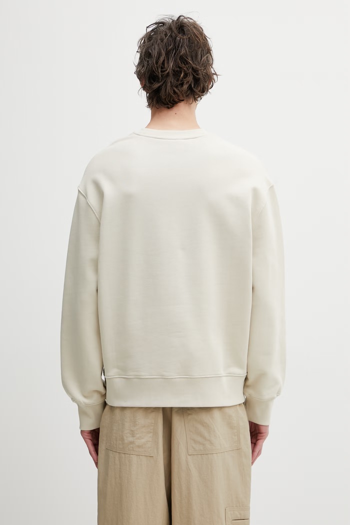 Ρούχα Maison Kitsuné Handwriting Μπλούζα βαμβακερή ανδρική MM00315KM0341 μπεζ