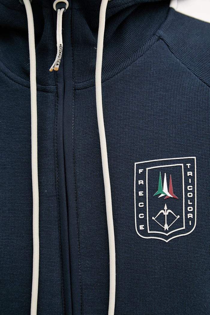 Aeronautica Militare mikina pánska s bavlnou FE2098UF00680 tmavomodrá