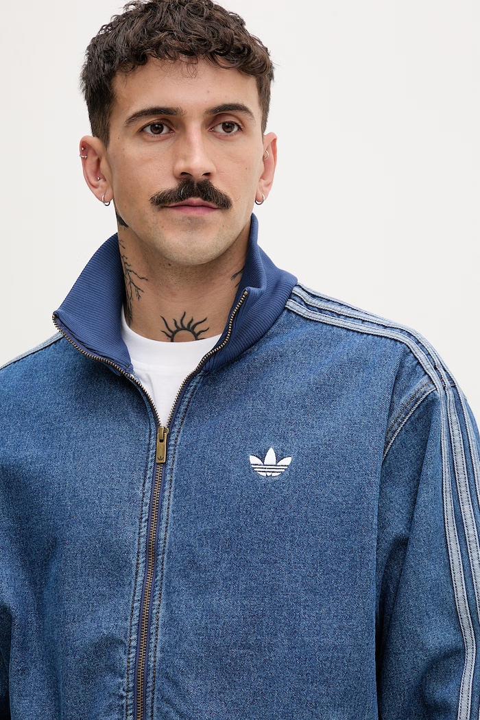 adidas Originals hanorac pentru bărbați, din denim albastru KD1517
