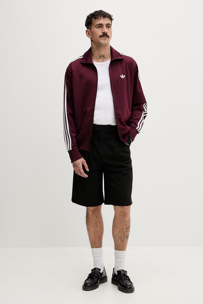 adidas Originals суичър с цип мъжки Firebird KE1646 бордо SS26