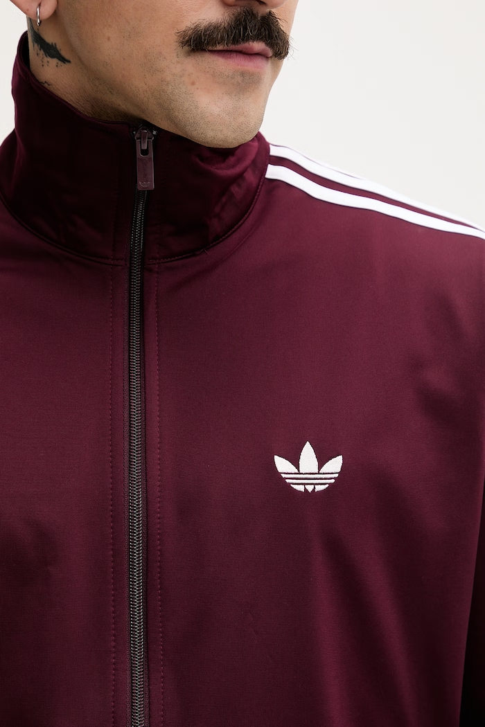 adidas Originals суичър с цип мъжки Firebird KE1646 бордо