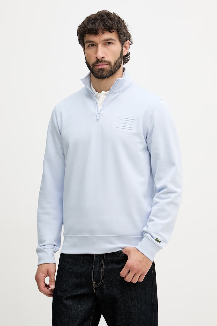 Lacoste кофта для мужчин из хлопка голубой SH0784