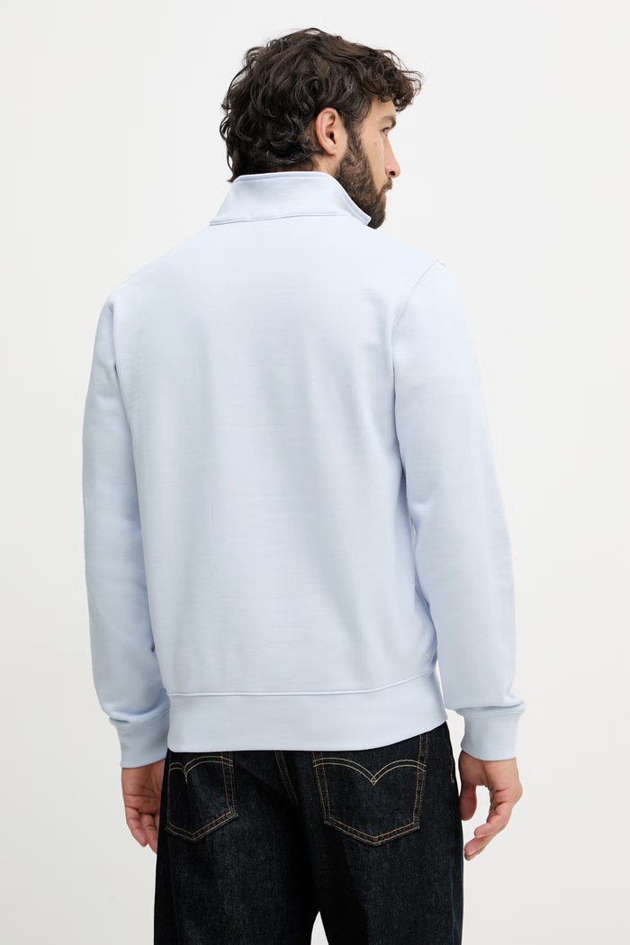 Одежда Lacoste кофта для мужчин из хлопка SH0784 голубой