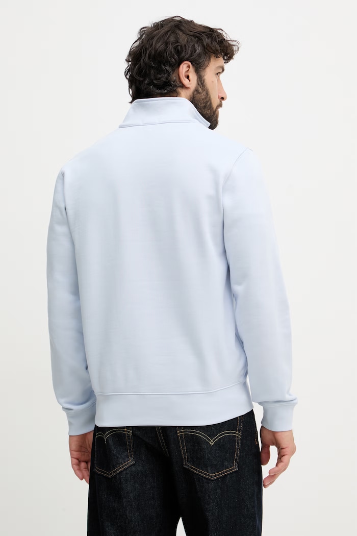 Одежда Lacoste кофта для мужчин из хлопка SH0784 голубой