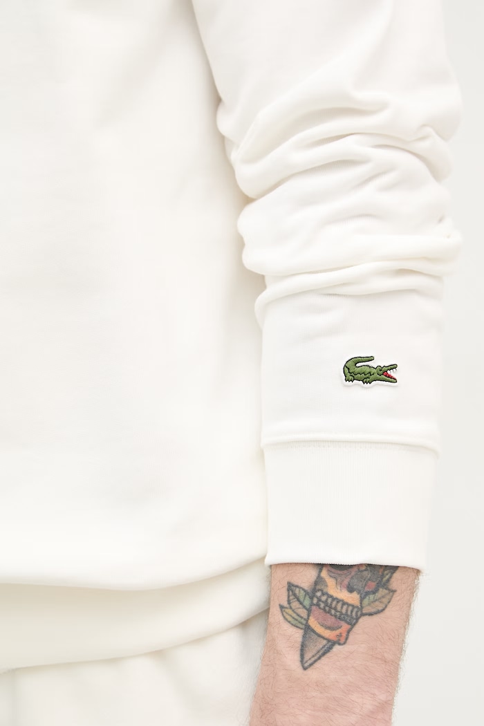 Lacoste mikina pánska bavlnená SH0795 biela