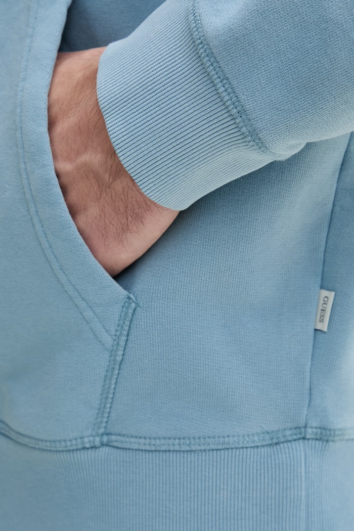 Guess Jeans pánska mikina s kapucňou z bavlny M6GQA5.KCPR1 modrá