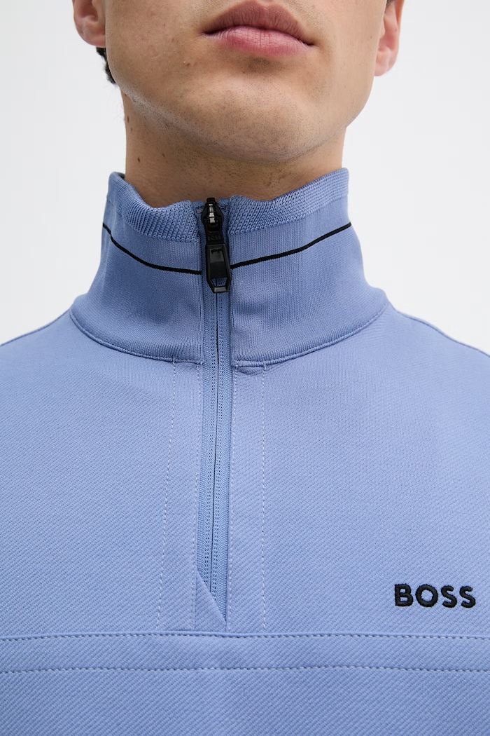 BOSS Green pulover moški z bombažem 50558580 modra