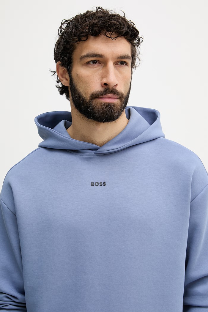BOSS Green bluză albastru 50558991