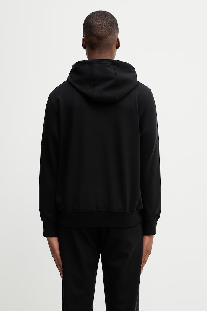 Ρούχα Paul Smith TAPE DETAIL μπλούζα με κουκούλα με lyocell ανδρική M1R.874Z.V02745 μαύρο
