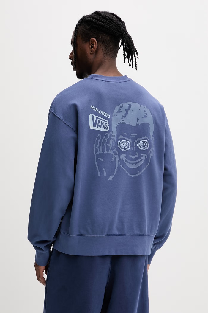 Vans bluza oversize męska z bawełny niebieski VN000STRFOB1