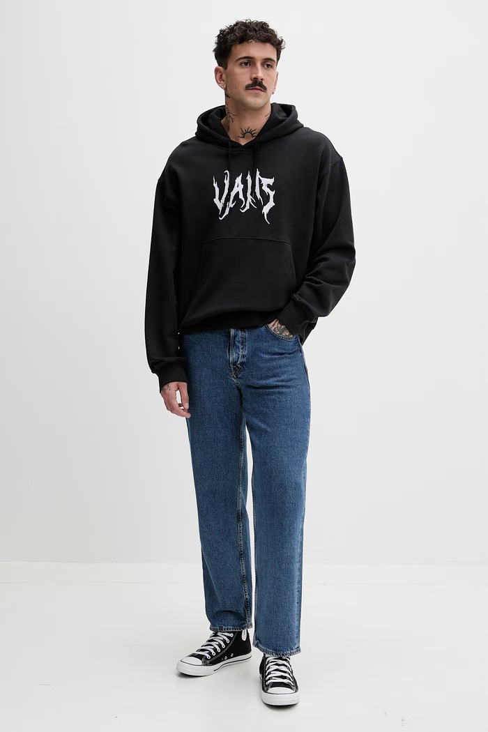 Vans pánska bavlnená mikina s kapucňou VN000VY3BLK1 čierna SS26