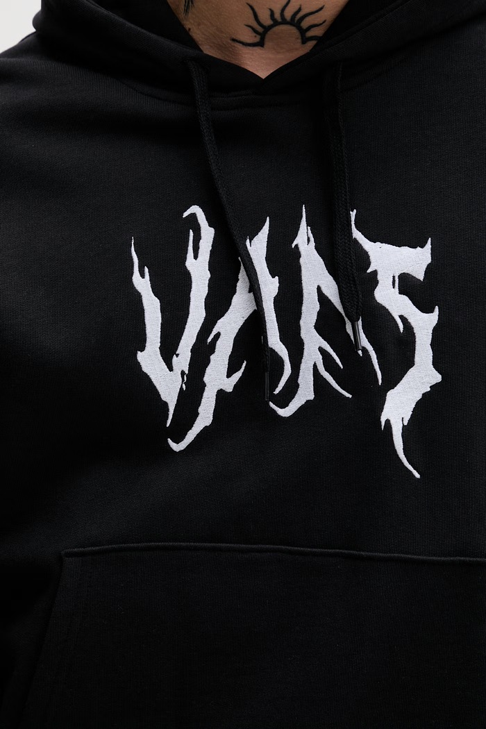 Vans pánska bavlnená mikina s kapucňou VN000VY3BLK1 čierna