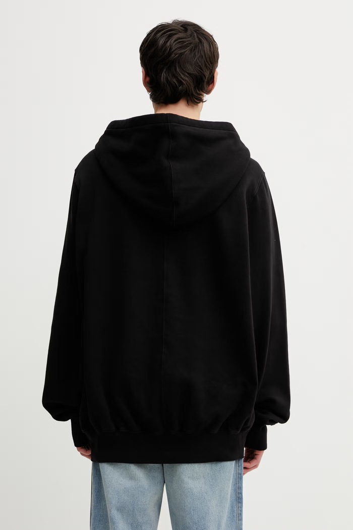 Îmbrăcăminte Rick Owens DRKSHDW hanorac cu glugă din bumbac pentru femei DU01F4262.FEP4P negru
