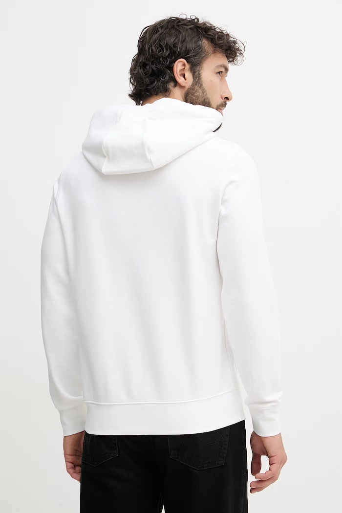 Oblečenie Tommy Hilfiger mikina s kapucňou pánska bavlnená MW0MW42464 biela
