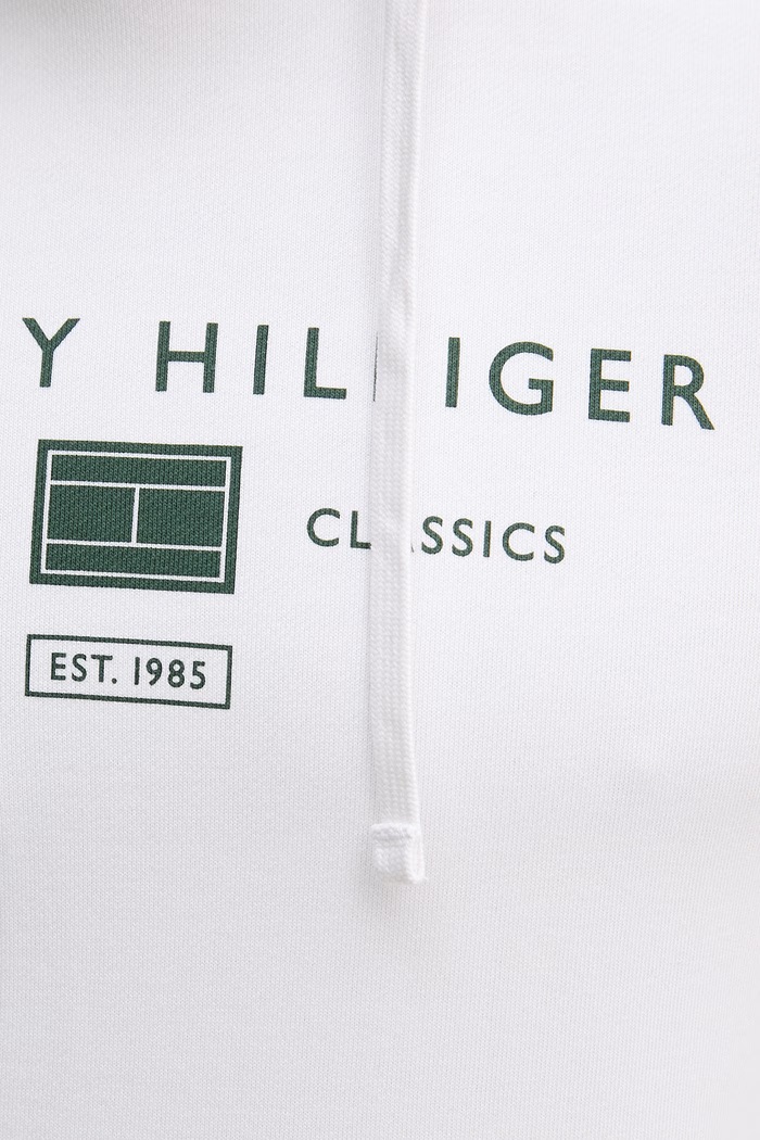 Tommy Hilfiger mikina s kapucňou pánska bavlnená MW0MW42464 biela