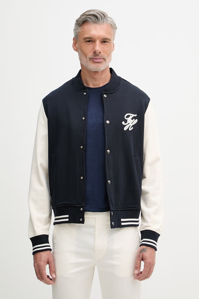 Tommy Hilfiger суичър с цип мъжки от памук тъмносин MW0MW43091