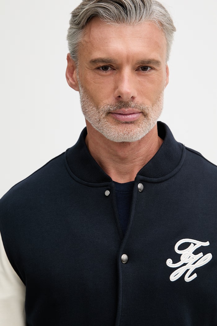 Tommy Hilfiger суичър с цип мъжки от памук тъмносин MW0MW43091