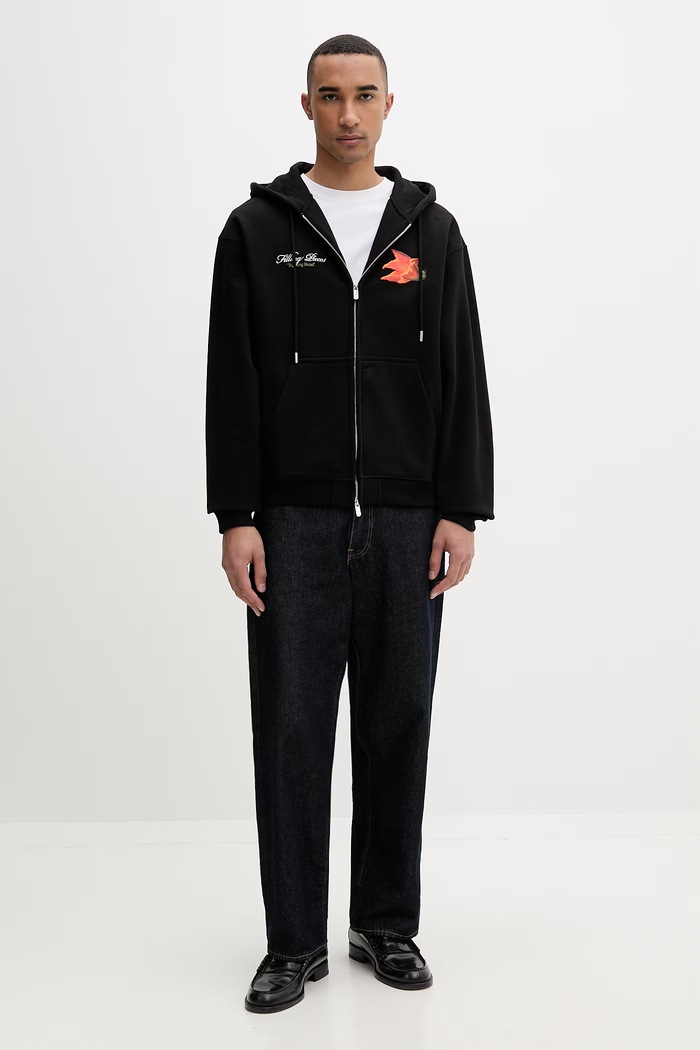 Filling Pieces oversize dukserica za muškarce od pamuka Zucchini 412633501289.130 crna SS26