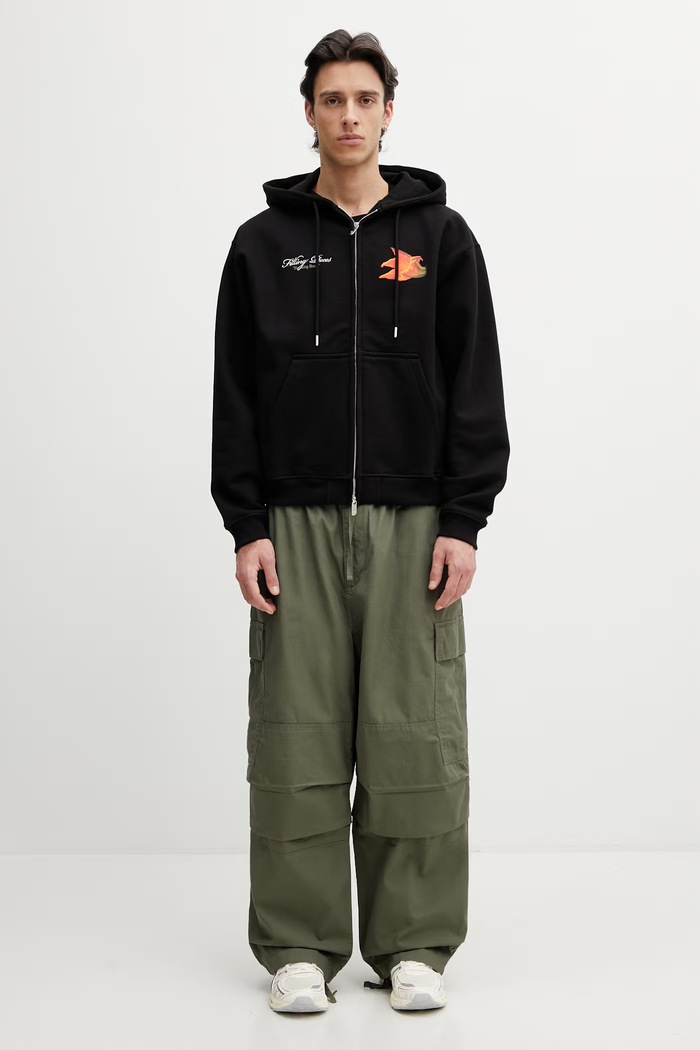 Filling Pieces Zucchini oversize dukserica od pamuka za muškarce 412633501289.130 crna