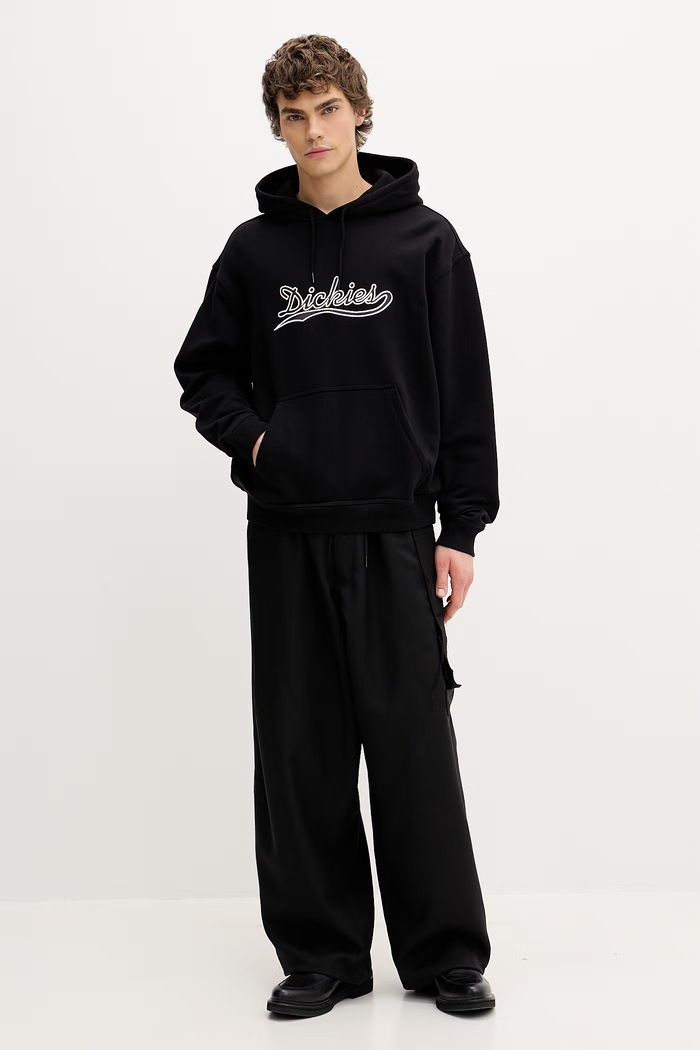 Dickies pulover s kapuco moški bombažen DK0A883KBLK1 črna SS26