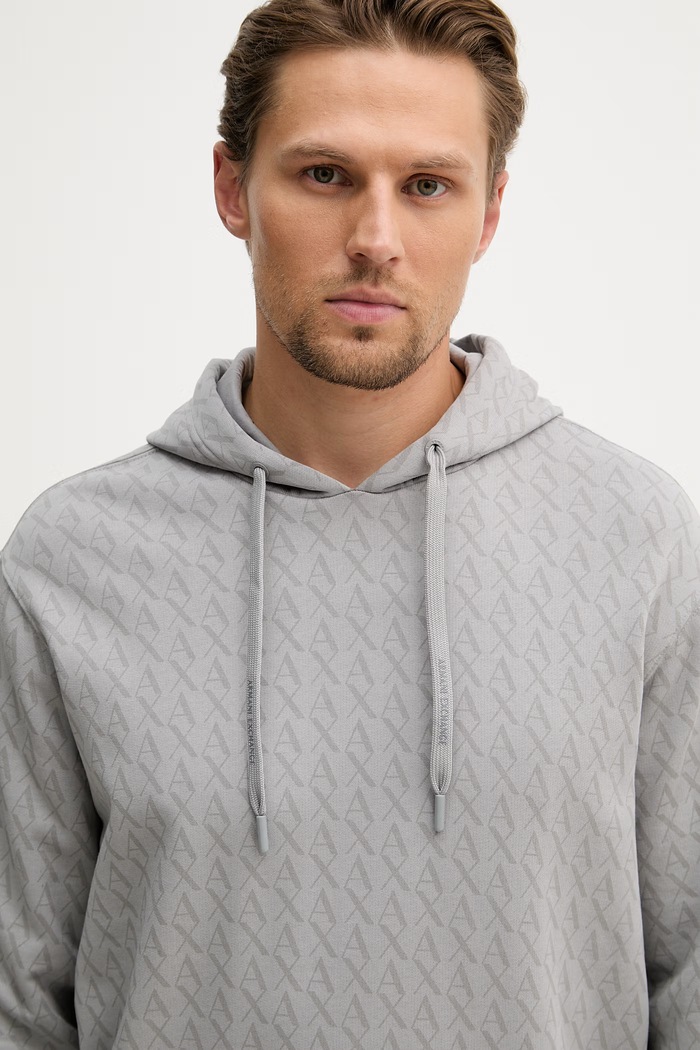 Armani Exchange mikina pánska bavlnená sivá XM001225.AF11847
