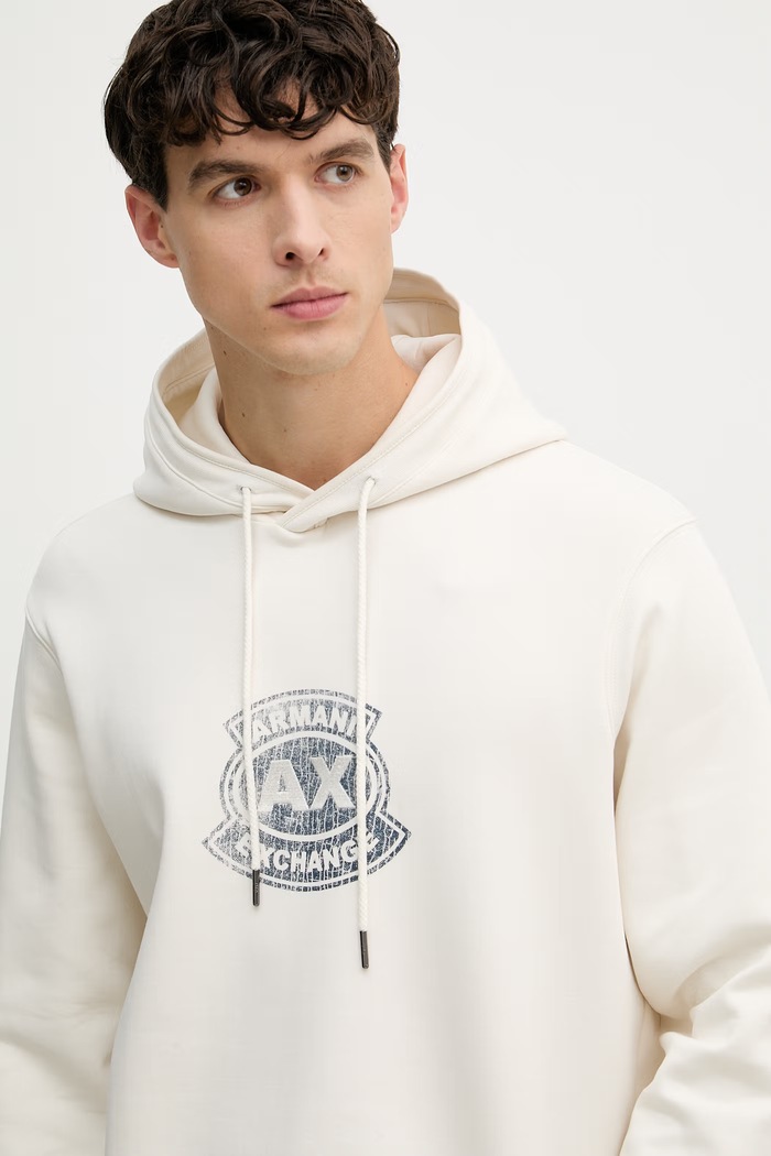 Armani Exchange кофта с капюшоном для мужчин бежевый XM002332.AF10818