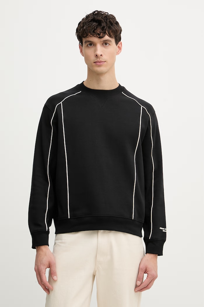 Armani Exchange dukserica za muškarce od pamuka crna XM002373.AF10365