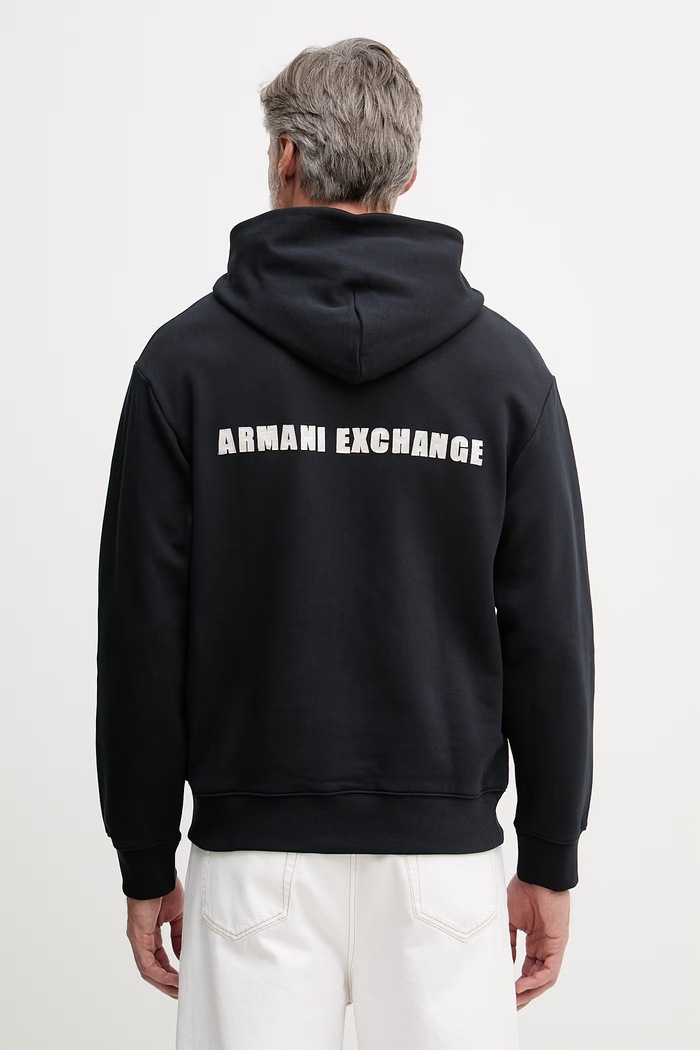 Oblečenie Armani Exchange mikina s kapucňou pánska bavlnená XM002388.AF20169 tmavomodrá