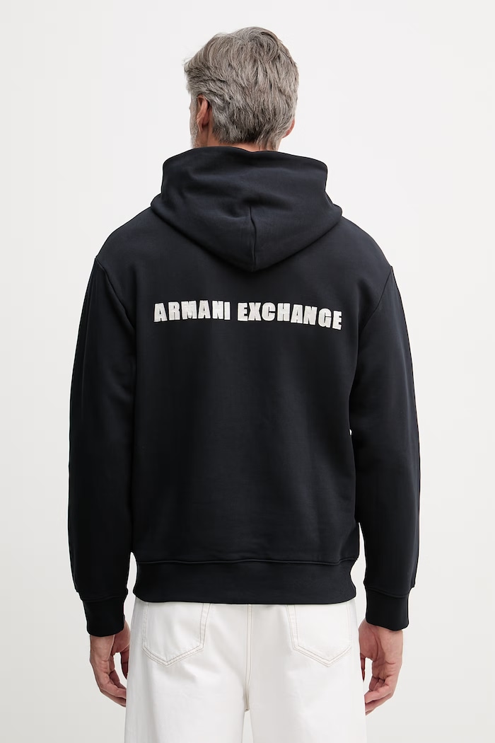 Oblečenie Armani Exchange mikina s kapucňou pánska bavlnená XM002388.AF20169 tmavomodrá