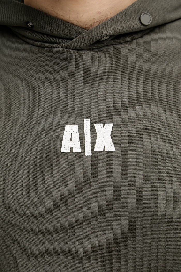 Armani Exchange hanorac cu glugă pentru bărbați, din bumbac XM002388.AF20169 verde
